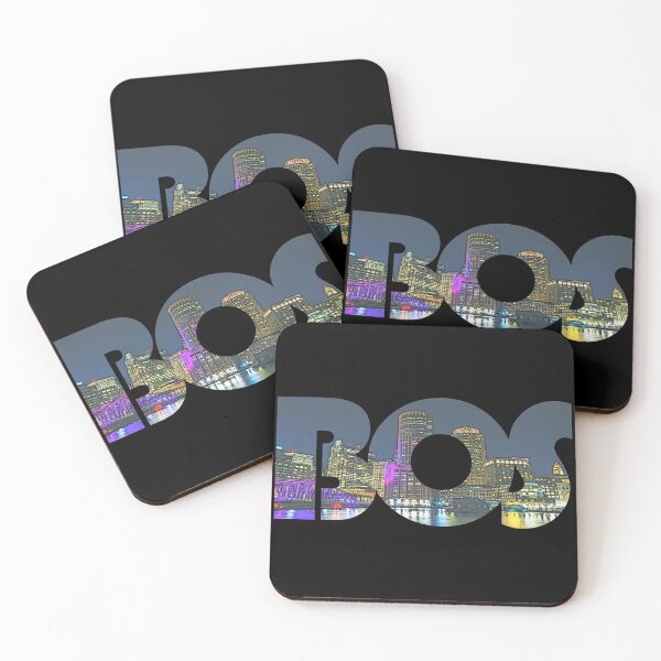 Item preview, Boston, Massachusetts BOS Night Cityscape designed and sold by CrabbyLobster.