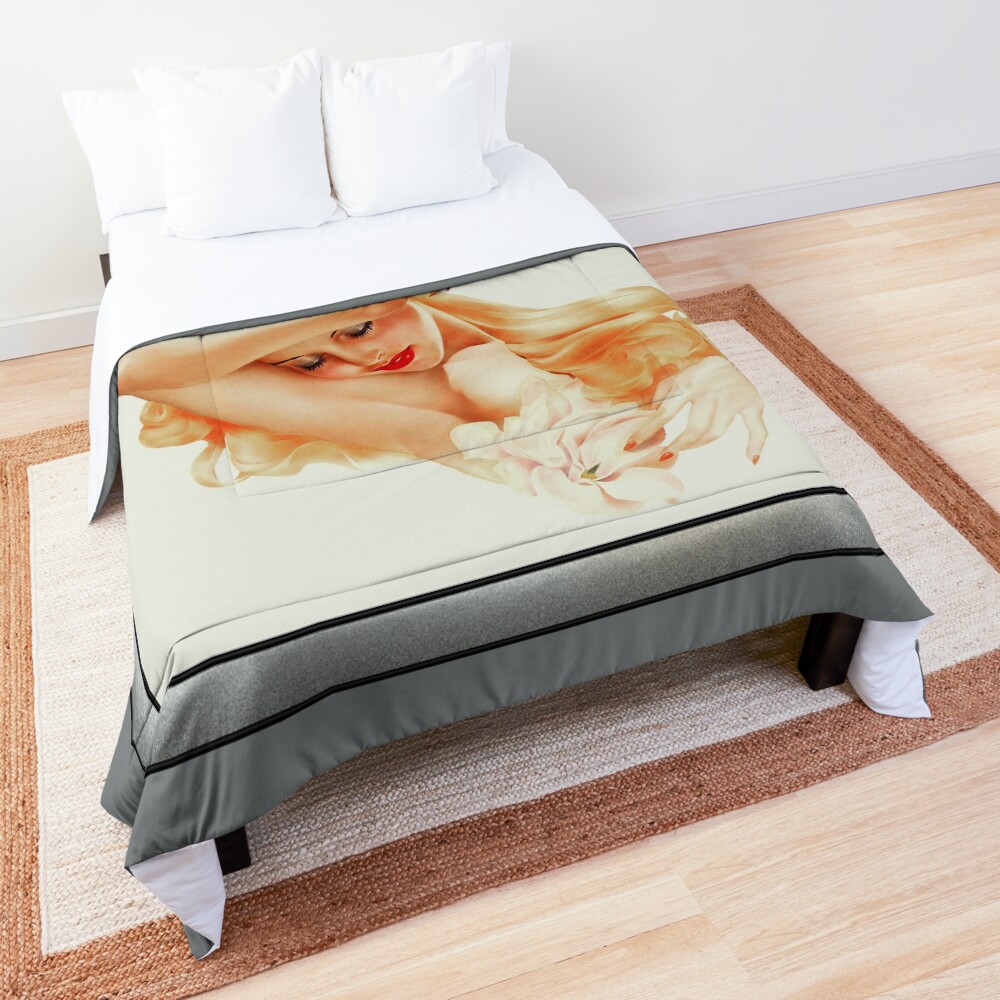 Sweet Dreams by Alberto Vargas Pin-Up Girl Vintage Artwork Decorative Art Print Comforter