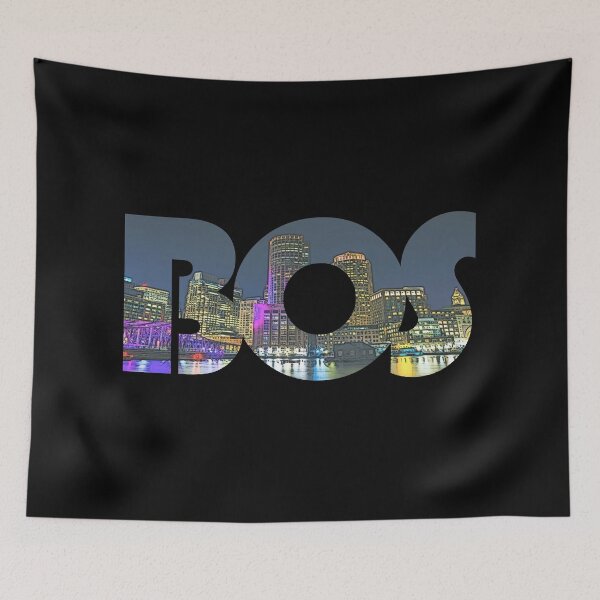 Item preview, Boston, Massachusetts BOS Night Cityscape designed and sold by CrabbyLobster.