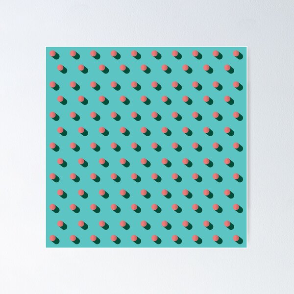 Item preview, Vintage Polka Dot Minimal pattern In Pink And Turquoise designed and sold by AYA ..