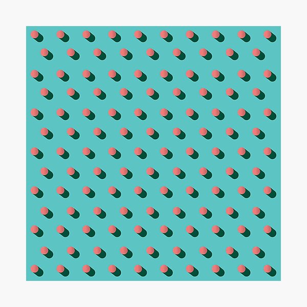 Item preview, Vintage Polka Dot Minimal pattern In Pink And Turquoise designed and sold by AYA ..