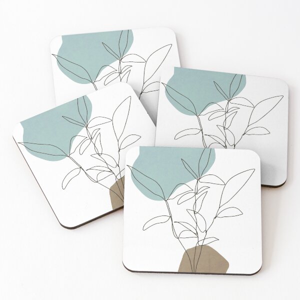 Item preview, Abstract botanical and shapes boho designed and sold by MarsPrints.