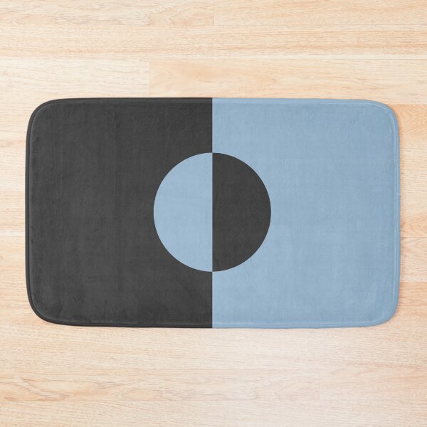 Item preview, Pastel Blue and Black Minimal Circle Design 2021 Color of the Year Earth's Harmony and True Black designed and sold by ColorOfTheYears.