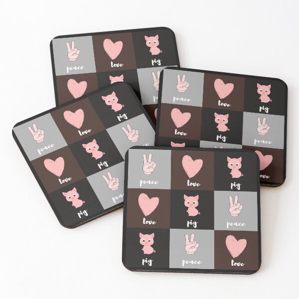 Item preview, Pig, Love, Peace ( Happy national pig day!) designed and sold by dreamofdenim.