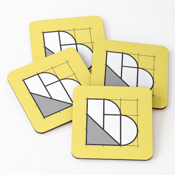 Item preview, B // Perfectionist Alphabet (Pantone Illuminating + Ultimate Gray) designed and sold by fumauk.