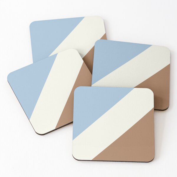 Item preview, Pastel Blue Off White Brown Stripe Pattern 2021 Color of the Year Earth's Harmony & Accent Hues designed and sold by ColorOfTheYears.