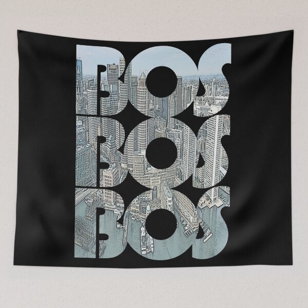 Item preview, Boston, Massachusetts BOS Cityscape Repeating Pattern designed and sold by CrabbyLobster.