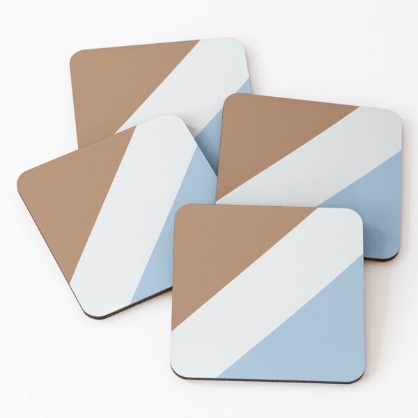 Item preview, Pastel Blue White Brown Diagonal Stripe Pattern 2021 Color of the Year Earth's Harmony & Accent Hues designed and sold by ColorOfTheYears.