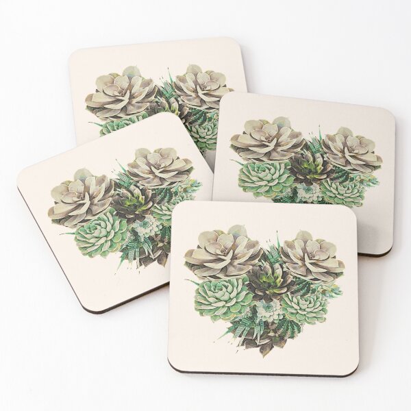 Item preview, Succulent plant heart with aloe, watercolor effect, for plant lovers designed and sold by Collagedream.