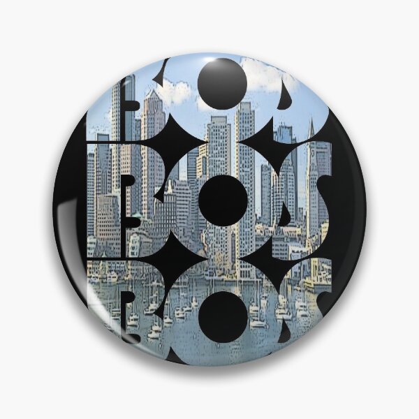 Item preview, Boston, Massachusetts BOS Harbor Cityscape Repeating Pattern designed and sold by CrabbyLobster.