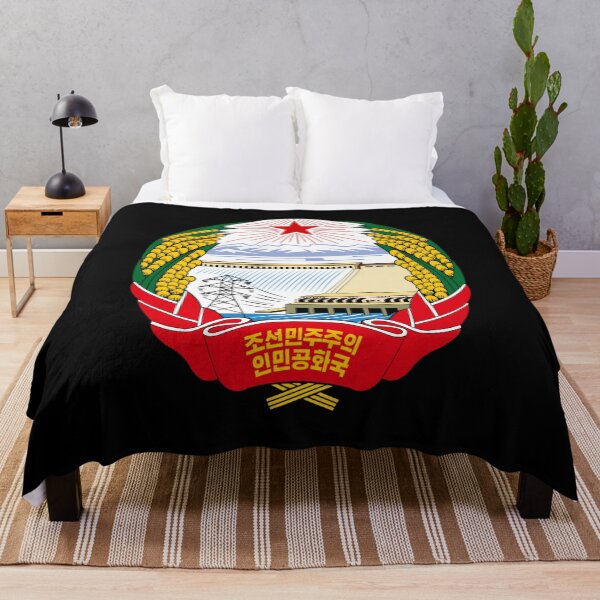 Item preview, north korea coat of arms flag designed and sold by Original1977.