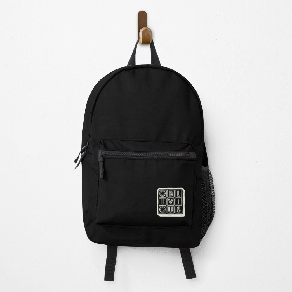 backpack with square logo