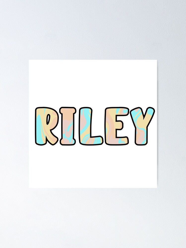 Name Riley txt hearts vector graphic line art' Sticker | Spreadshirt