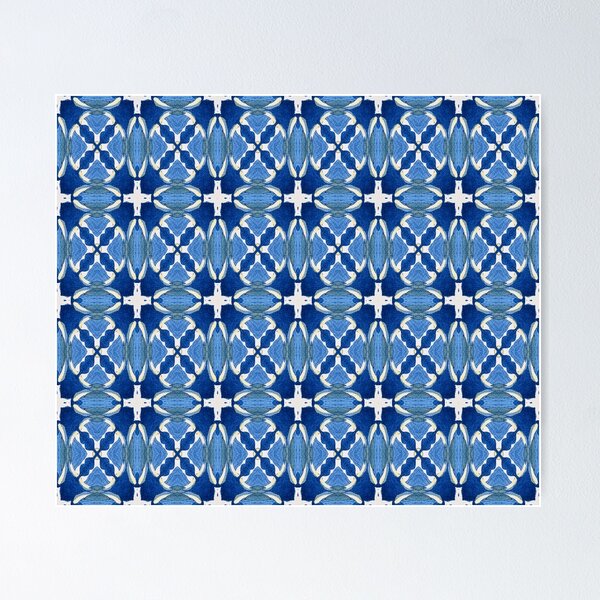 Item preview, Japan Asanoha Style Blue Pattern Modern 2021 designed and sold by dreamofdenim.