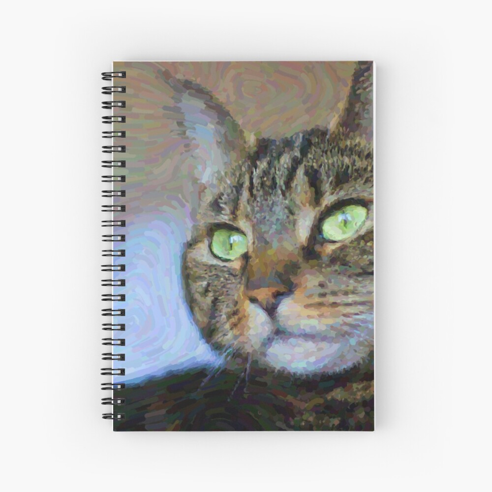 Tabby Cat Beauty Feline Art Spiral Notebook