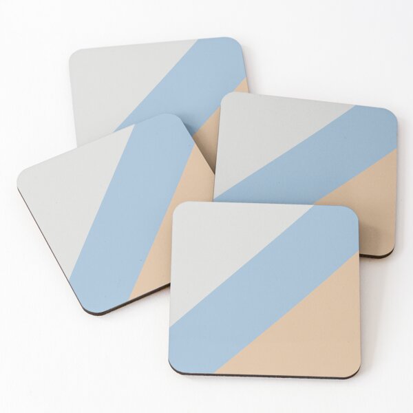 Item preview, Pastel Blue Grey Peach Diagonal Stripe Pattern 2021 Color of the Year Earth's Harmony and Accent Hues designed and sold by ColorOfTheYears.