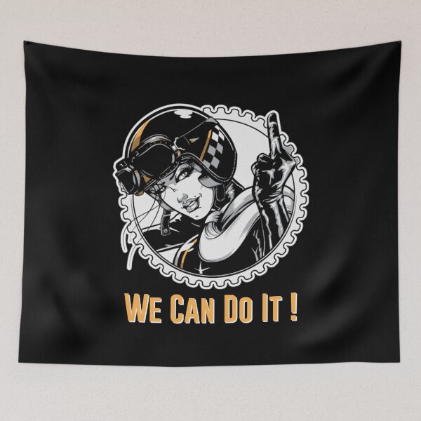 Item preview, GIRL MOTORCYCLE RIDER - We Can Do It ! designed and sold by pannolinno.
