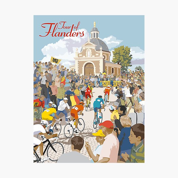 Vista previa del artículo con la obra «TOUR DE FLANDES, BÉLGICA», diseñado y vendido por VeloCityStore.