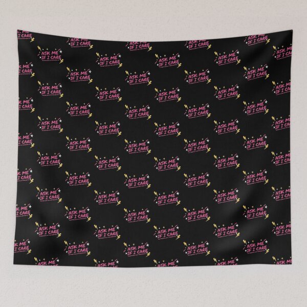 Item preview, Ask Me If I Care - Funky Pink Design designed and sold by Sansmalice.