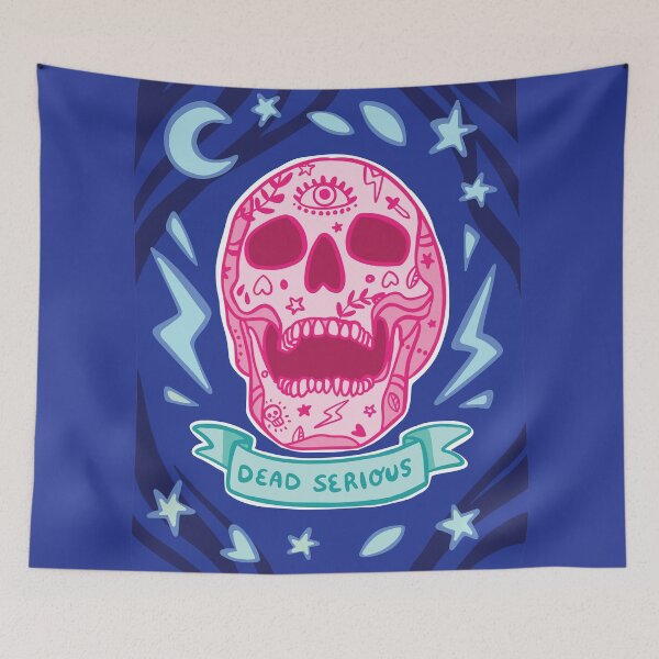 Item preview, Dead Serious - Pink Graffiti Skull  designed and sold by VivtheFish.