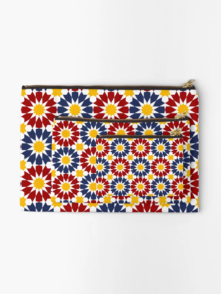 Thumbnail 2 of 4, Zipper Pouch, Geometric Islamic Pattern designed and sold by NeteDesign.