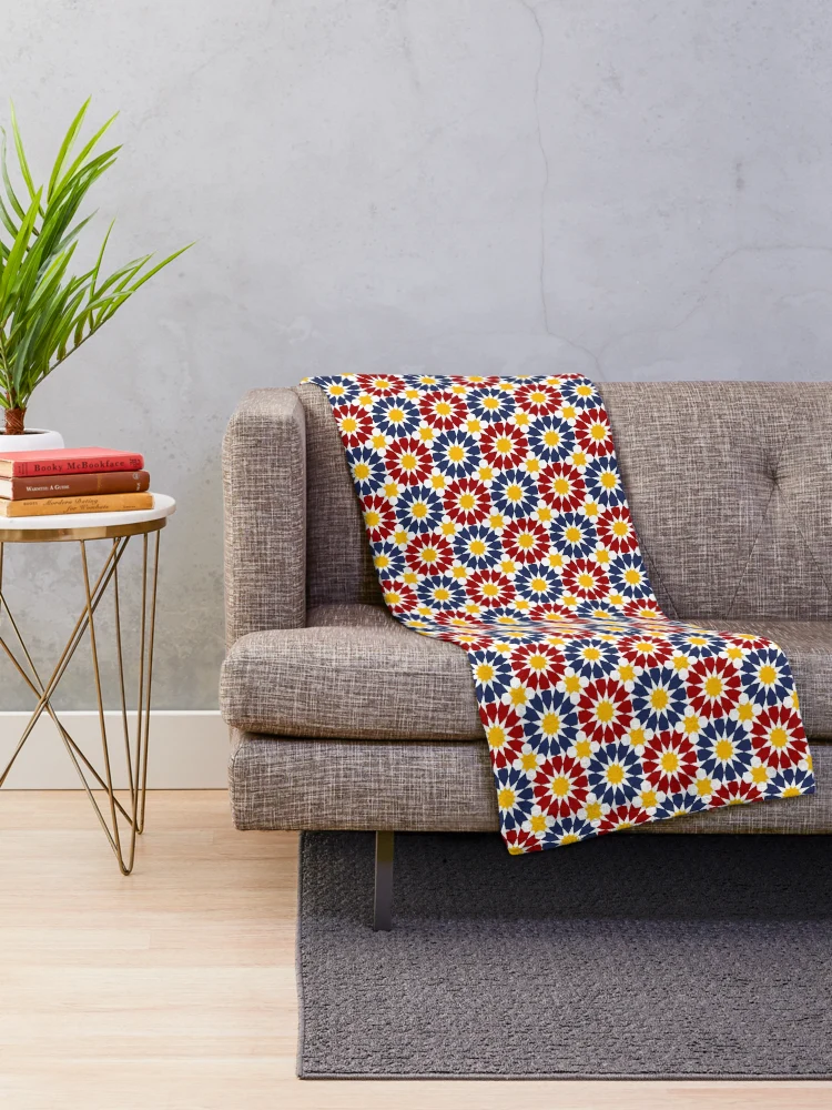 Thumbnail 2 of 6, Throw Blanket, Geometric Islamic Pattern designed and sold by NeteDesign.