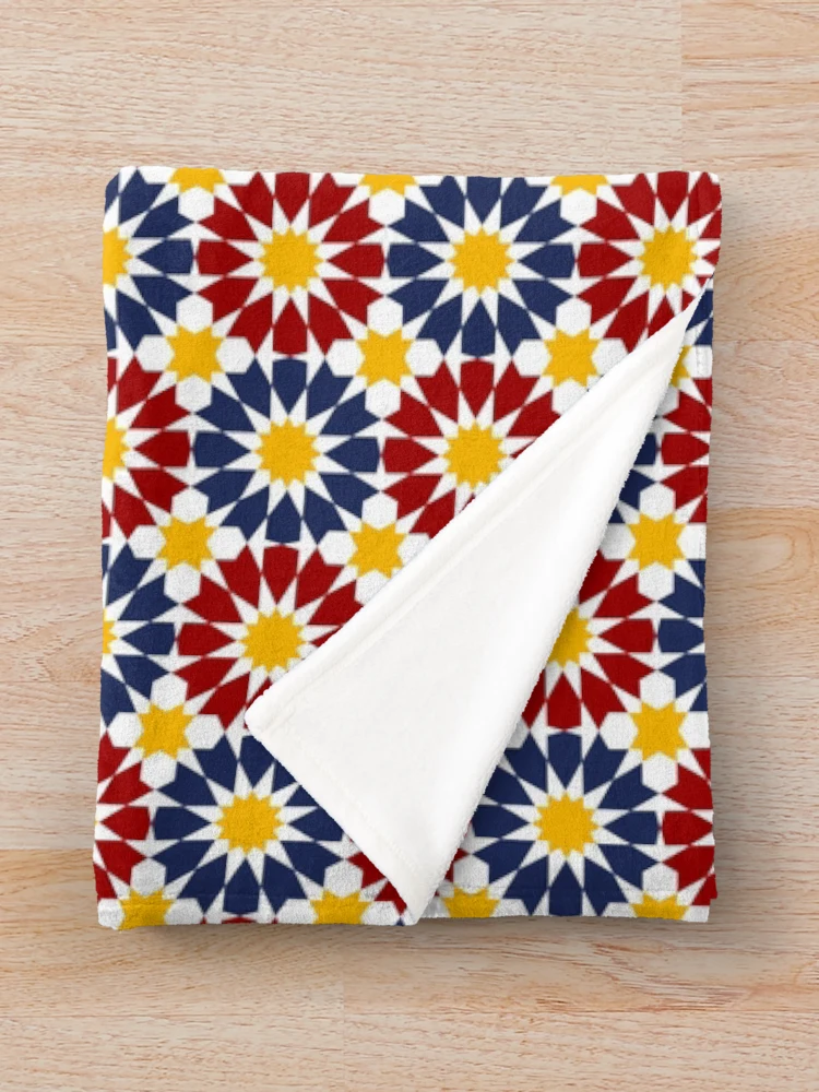 Thumbnail 3 of 6, Throw Blanket, Geometric Islamic Pattern designed and sold by NeteDesign.