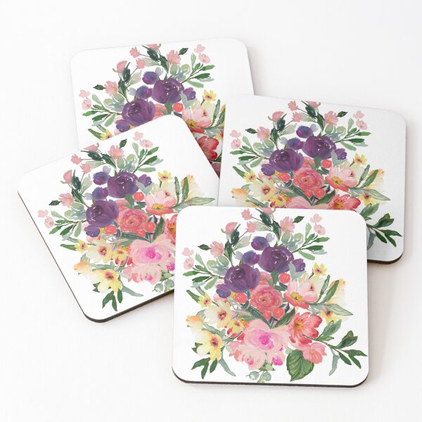 Item preview, Beautiful Floral Bouquet Purple and Pink Flowers by Cherie(c)2021 designed and sold by CheriesArt.
