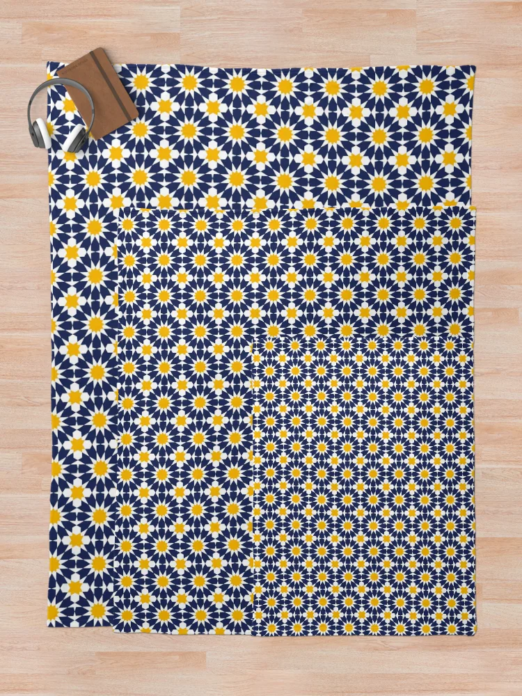 Thumbnail 5 of 6, Throw Blanket, Geometric Islamic Pattern designed and sold by NeteDesign.