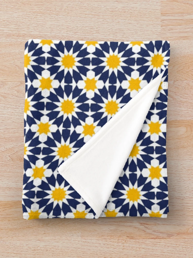Thumbnail 3 of 6, Throw Blanket, Geometric Islamic Pattern designed and sold by NeteDesign.