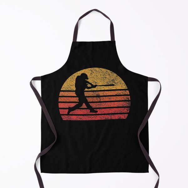 Item preview, Baseball Silhouette on Red Retro Vintage Sunset / Sunrise designed and sold by thehappylamb.