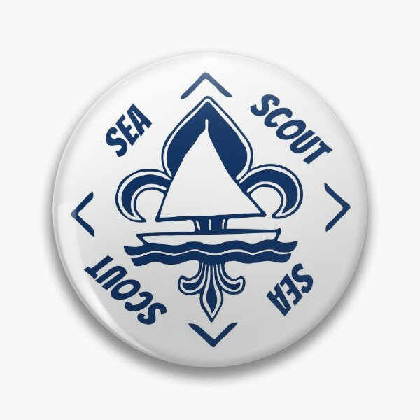 Item preview, Sea Scout - Navy Blue Vintage Logo - Sailor Boat with Heraldic Lily designed and sold by Vintage-TM.