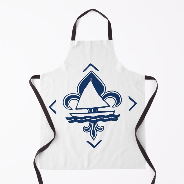 Item preview, Navy Blue Vintage Sailor Logo - Sailing Boat with Heraldic Lily designed and sold by Vintage-TM.