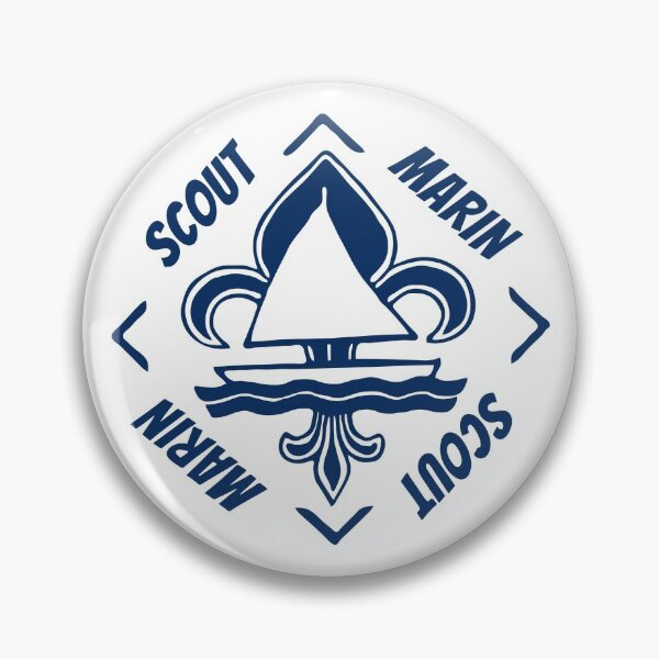 Item preview, Scout Marin - Navy Blue Vintage Logo - Sailor Boat with Heraldic Lily designed and sold by Vintage-TM.