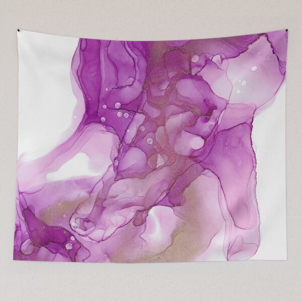 Item preview, Purple Abstract 219 Modern Alcohol Ink Painting by Herzart designed and sold by herzart.
