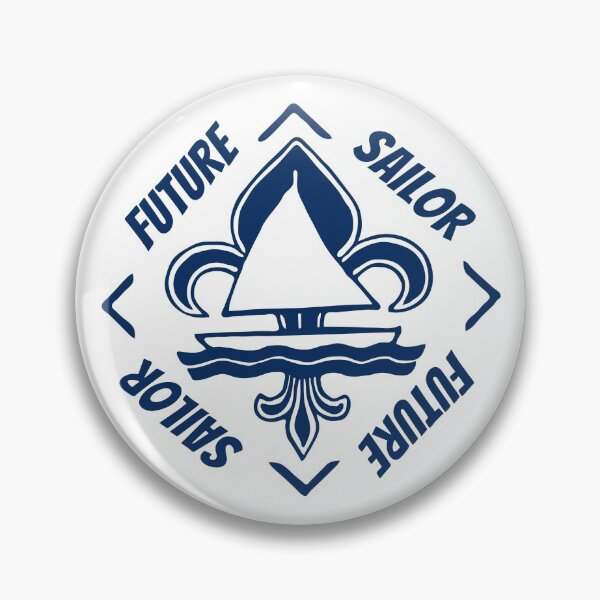 Item preview, Future Sailor - Navy Blue Vintage Logo - Sailor Boat with Heraldic Lily designed and sold by Vintage-TM.