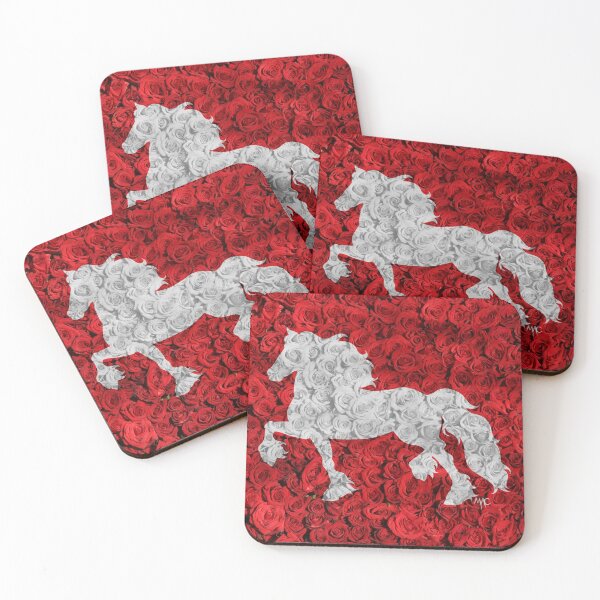 Item preview, Friesian - White Roses designed and sold by Maria Adriana Casas.