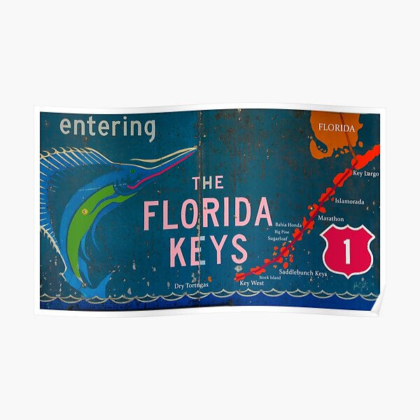 Entering The Florida Keys Poster