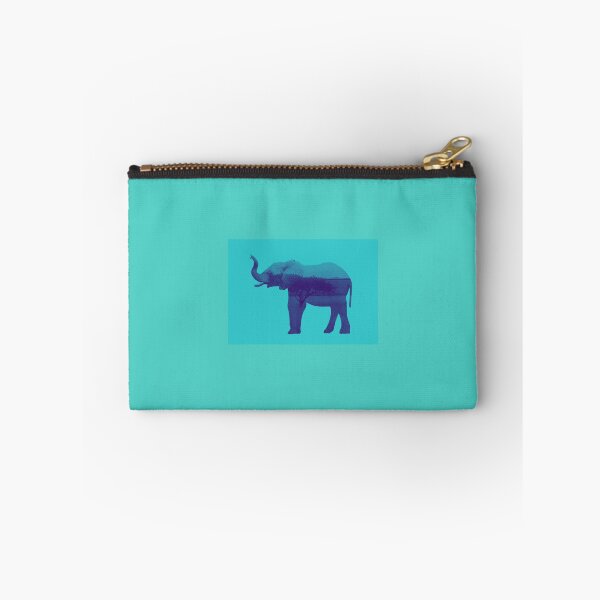 Aperçu de l'œuvre Éléphant bleu à double exposition créée et vendue par Kerrino.