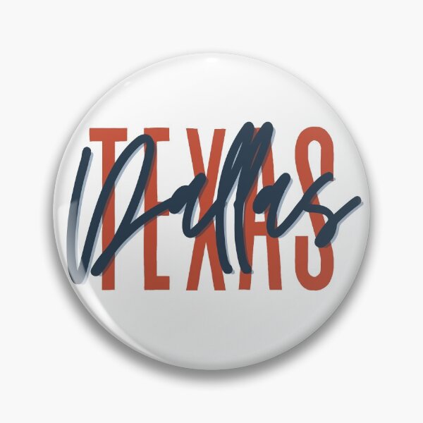 Item preview, Dallas Texas // Script Design // State Flag Colors designed and sold by KylieBeth Designs.