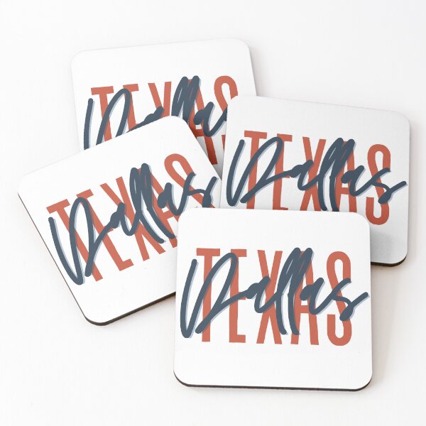 Item preview, Dallas Texas // Script Design // State Flag Colors designed and sold by KylieBeth Designs.