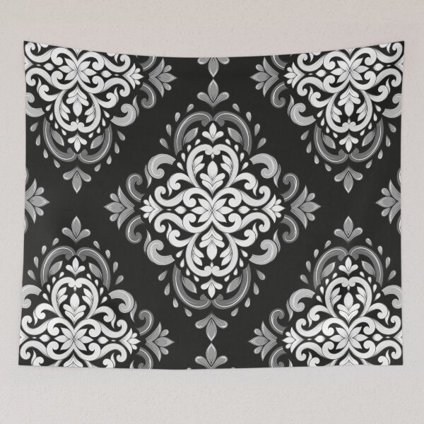 Artikelvorschau, Elegant beauty. Black and white damask decorative pattern. Design #190221. entworfen und verkauft von Annartlab.