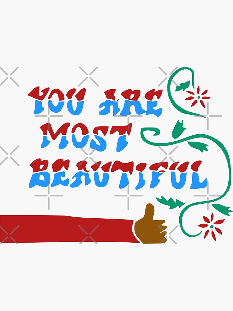 "You Are Most Beautiful Park Wall Art" Sticker for Sale by
