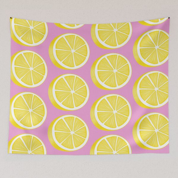 Item preview, Copy of Copy of Lemon Pattern with pink background designed and sold by muffinstandd.