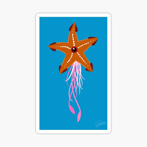 Common Starfish - Flying Squid Sticker
