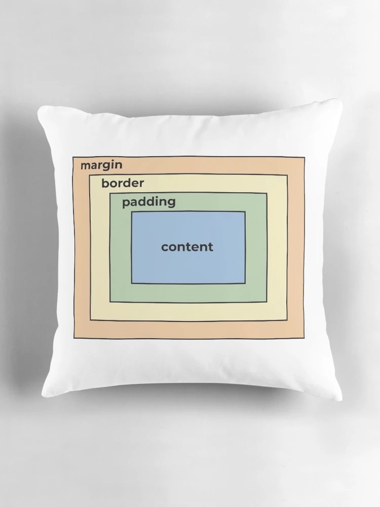 Thumbnail 3 of 4, Pillow, CSS Box Model designed and sold by ThingsForFun.