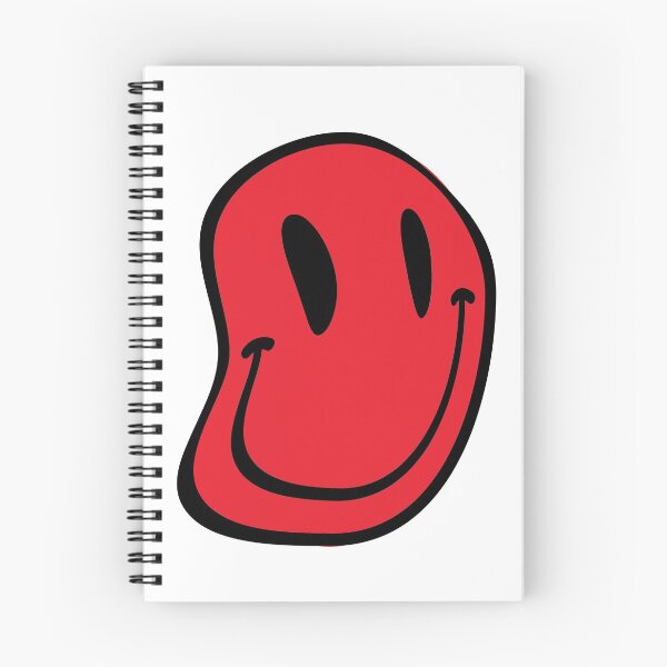 Item preview, REd and Black warped smiley face designed and sold by Riley Swart.