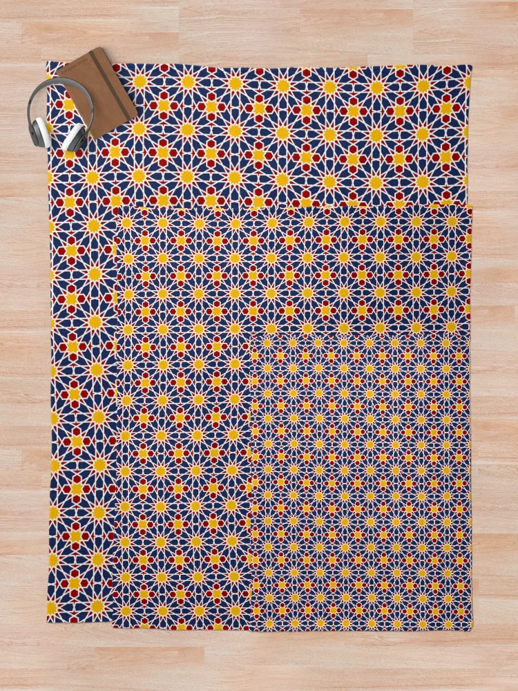 Thumbnail 5 of 6, Throw Blanket, Geometric Islamic Pattern designed and sold by NeteDesign.