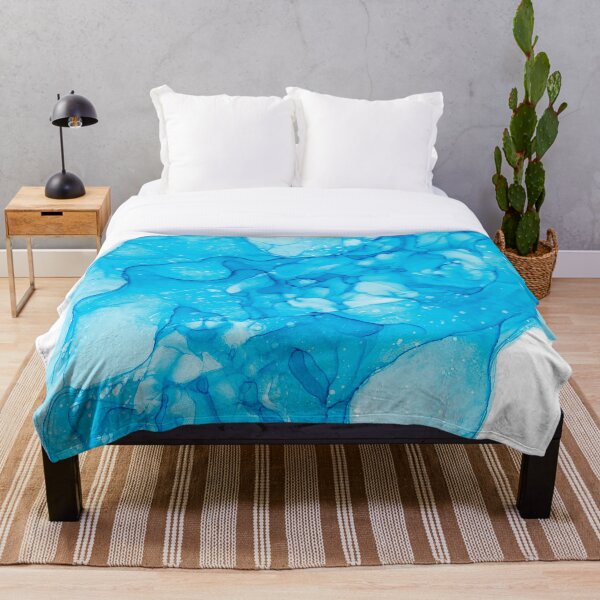 Item preview, Turquoise Abstsact 21921 Modern Alcohol Ink Painting by Herzart designed and sold by herzart.