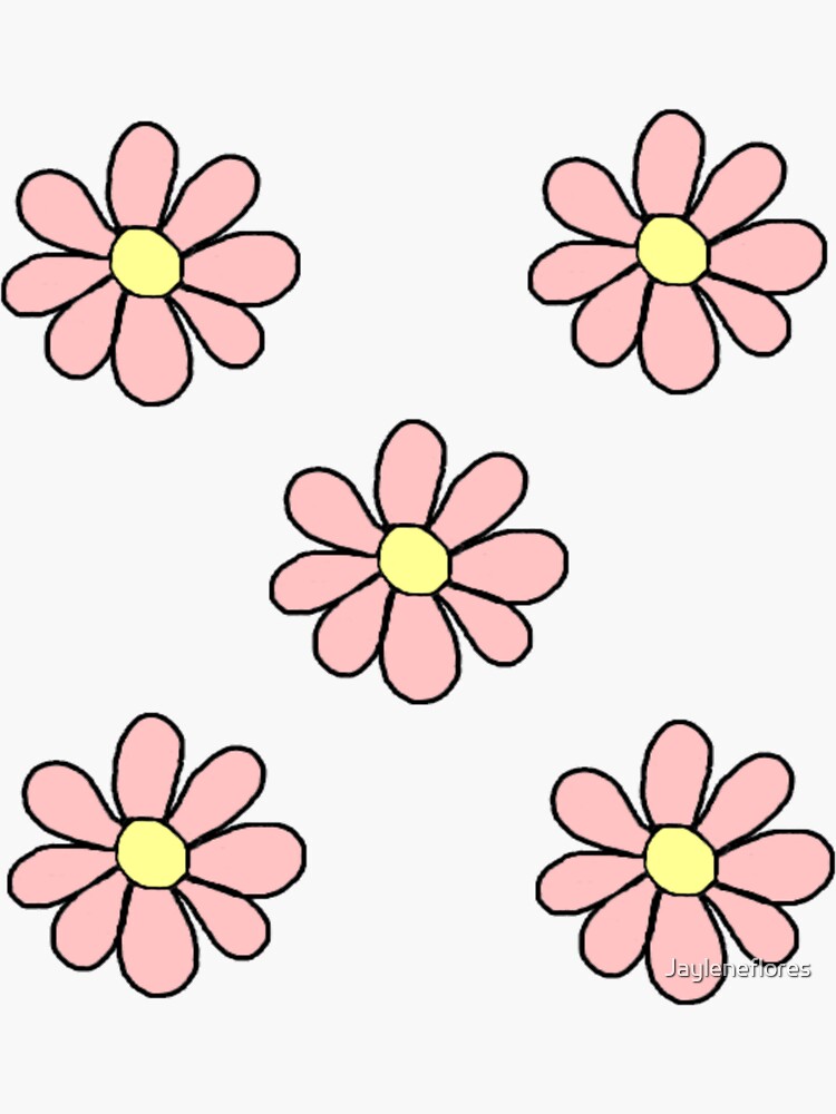 Pink Flower Sticker for Sale by laurenalynn